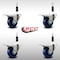 Service Caster 3'' SS Solid Poly Swivel 7/8'' Expanding Stem Caster Set Total Lock Brake, 4PK SCC-SSEXTTL20S314-SPUS-78-4 - alternate 2